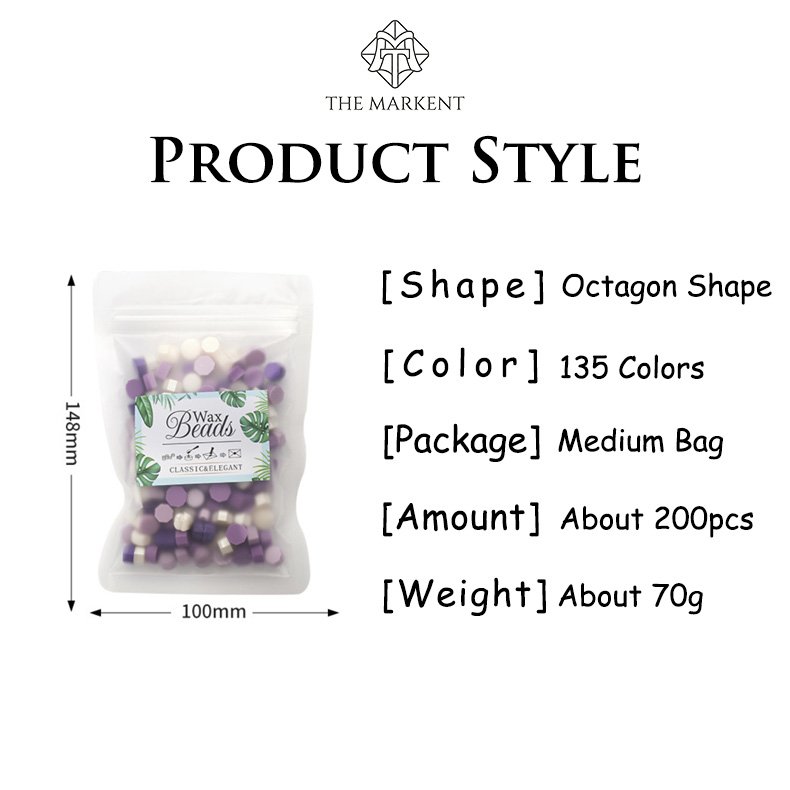 Octagon Classic Solid Color - Sealing Wax Beads - 图片 6