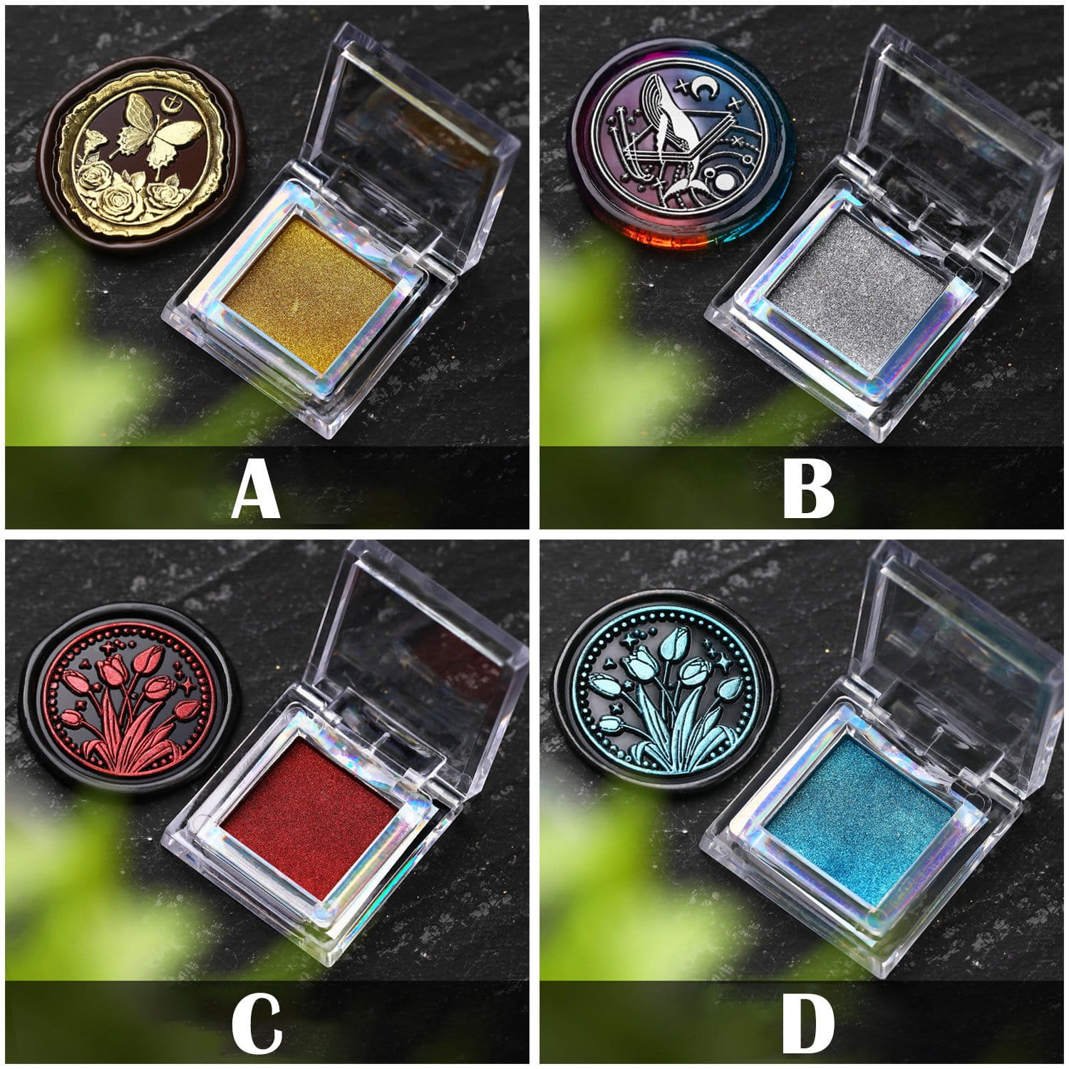 Sealing Wax Coloring Powder/ Highlight Colorful Powder | Glitter Sequins Powder Sets for Wax Seal Stamps | Wax Seal Making Tool/Pearl Light