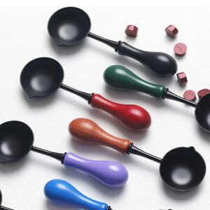 Minimalist Non-Stick Wax Melting Spoon with Solid Wood Handle 9