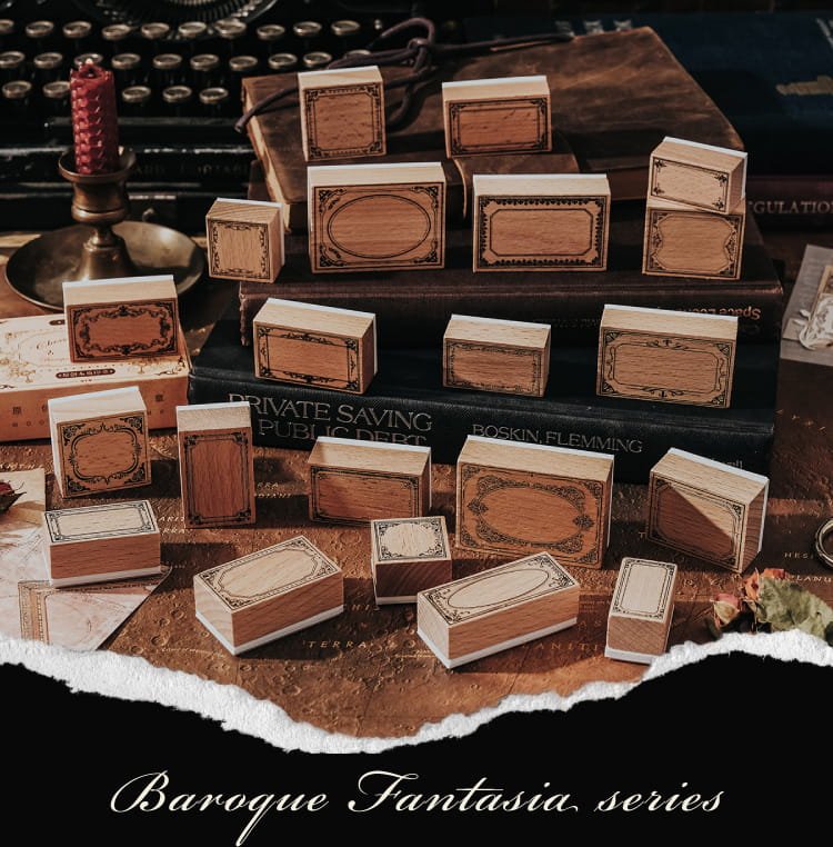 Baroque Fantasia Series - Wooden Rubber Stamps