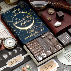Celestial Moon Phase Series - Wooden Rubber Stamps