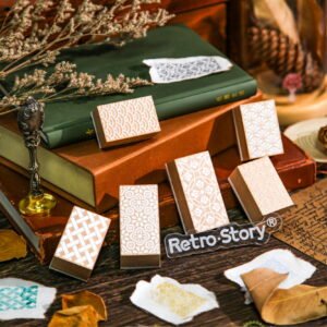 Heritage Textures Series - Wooden Rubber Stamps