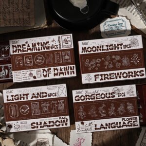 Nocturnal Memoirs & Botanical Scripts Series - Wooden Rubber Stamps