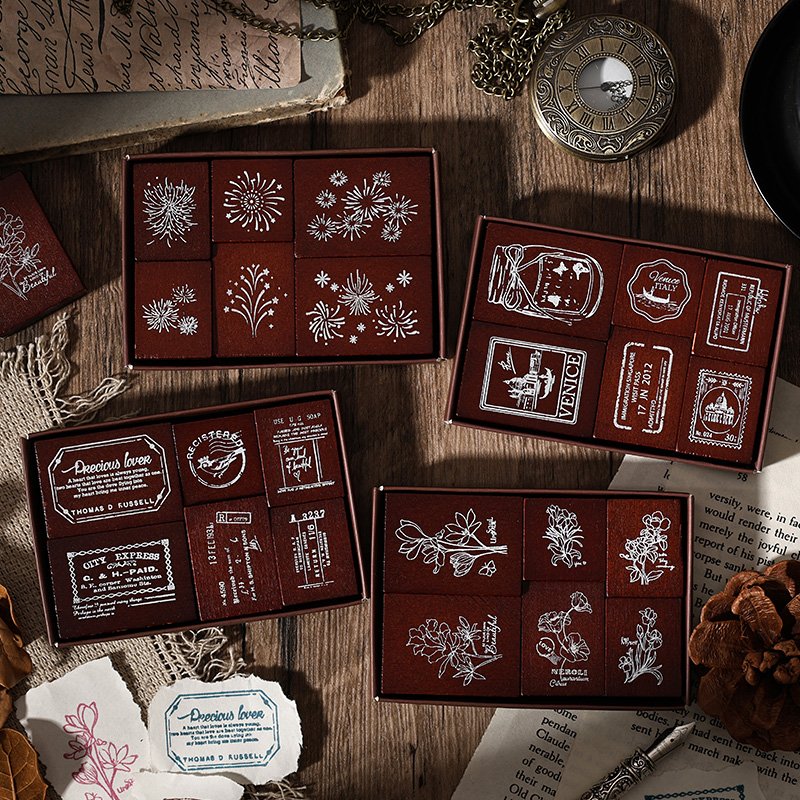 Nocturnal Memoirs & Botanical Scripts Series - Wooden Rubber Stamps - 图片 3