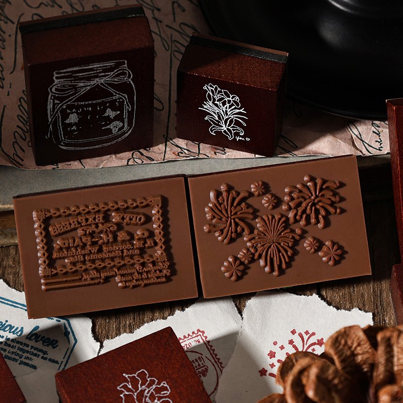 Nocturnal Memoirs & Botanical Scripts Series - Wooden Rubber Stamps - 图片 6
