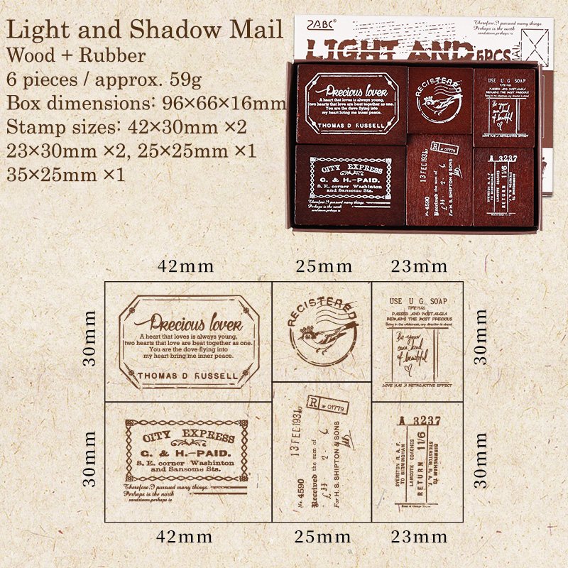 Nocturnal Memoirs & Botanical Scripts Series - Wooden Rubber Stamps - 图片 7