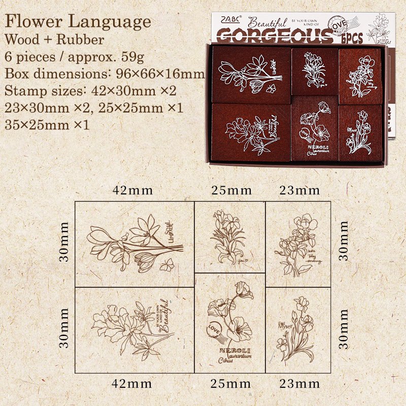 Nocturnal Memoirs & Botanical Scripts Series - Wooden Rubber Stamps - 图片 9