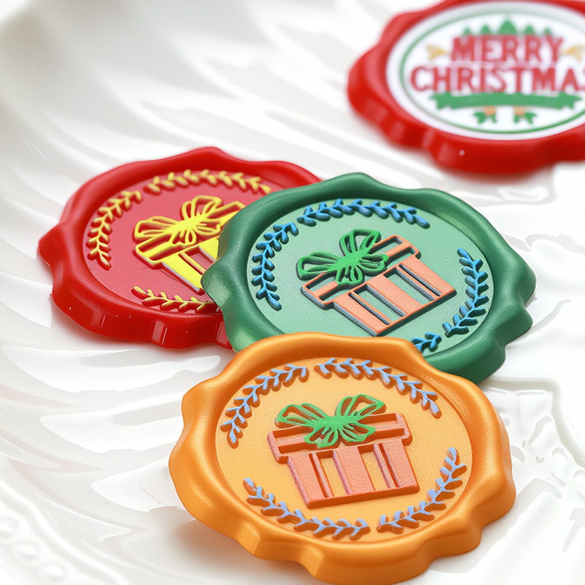 Personalized Multi-Color Wax Seal Stickers for Invitations & Packaging - Wax Seal Stickers - 图片 4