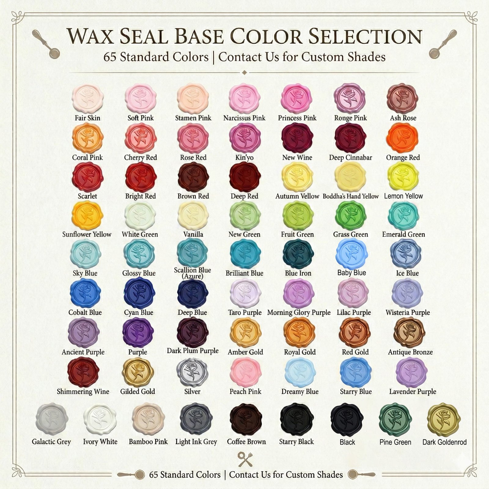 Personalized Multi-Color Wax Seal Stickers for Invitations & Packaging - Wax Seal Stickers - 图片 12