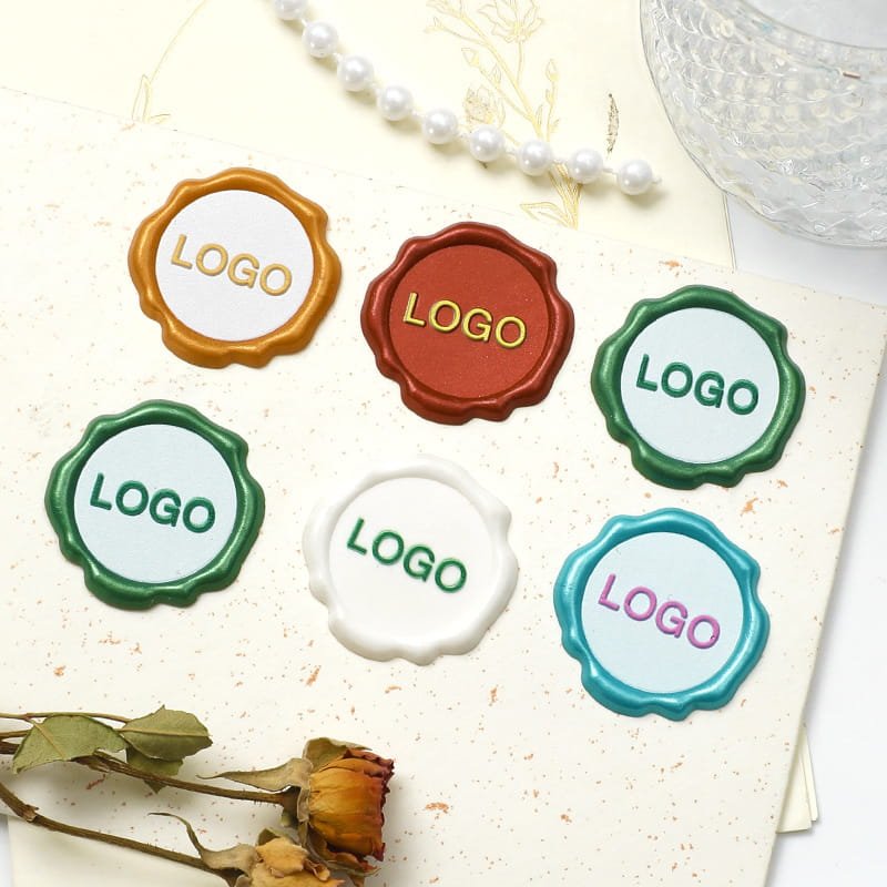 Personalized Multi-Color Wax Seal Stickers for Invitations & Packaging - Wax Seal Stickers