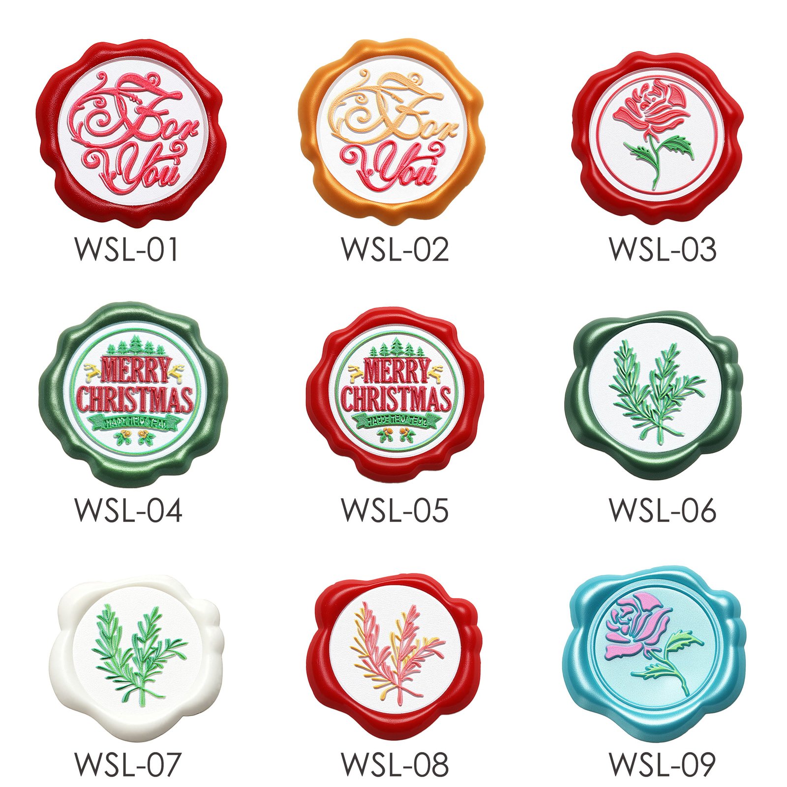Personalized Multi-Color Wax Seal Stickers for Invitations & Packaging - Wax Seal Stickers - 图片 5